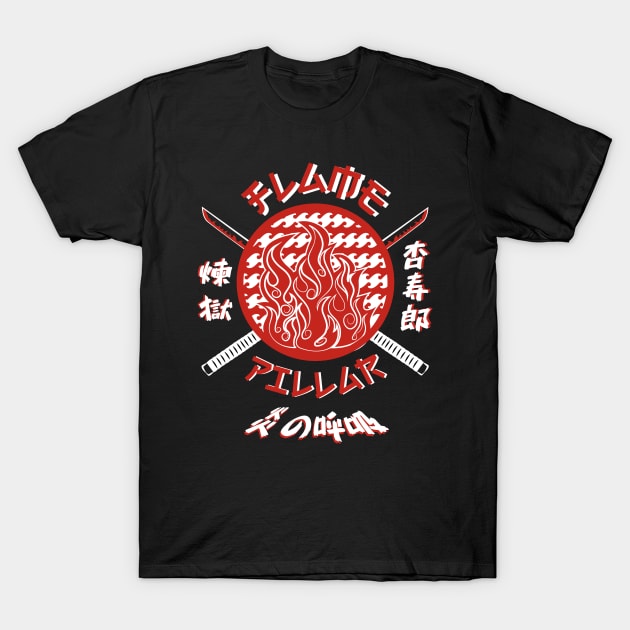 DEMON SLAYER: TEAM FLAME PILLAR T-Shirt by FunGangStore